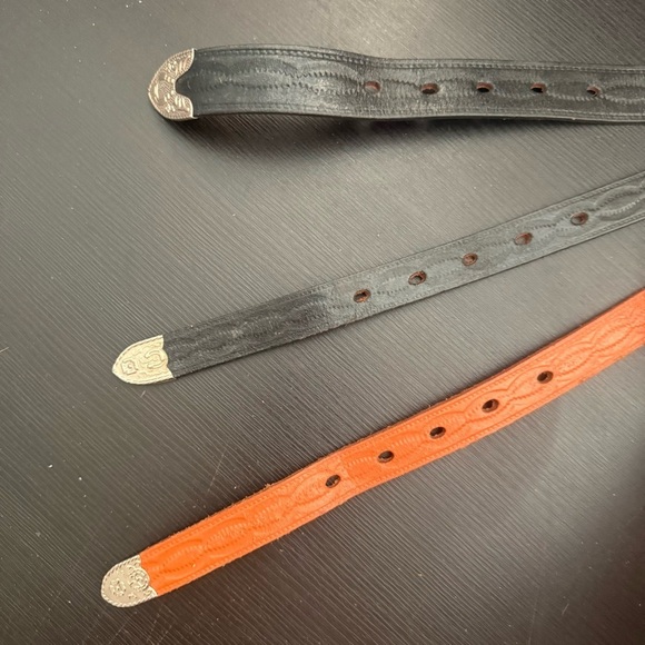 Set of 3 leather western beaded belt size S/M main image 5
